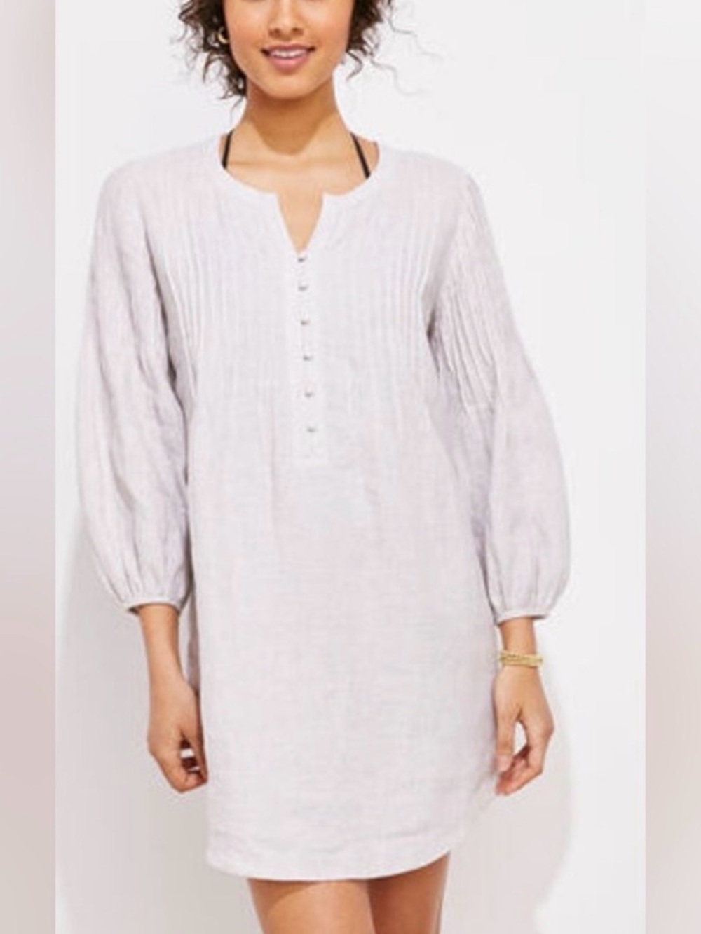 VINEYARD VINES
Vineyard Vines Linen Pintuck Cover-Up (Pebble Grey) (Size XS)